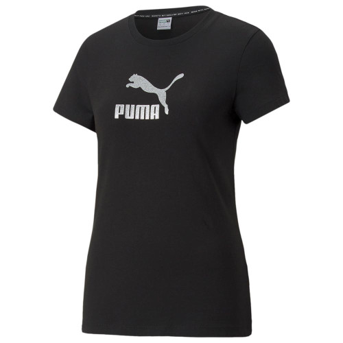 Puma Γυναικεία κοντομάνικη μπλούζα Brand Love Metallic Logo Tee